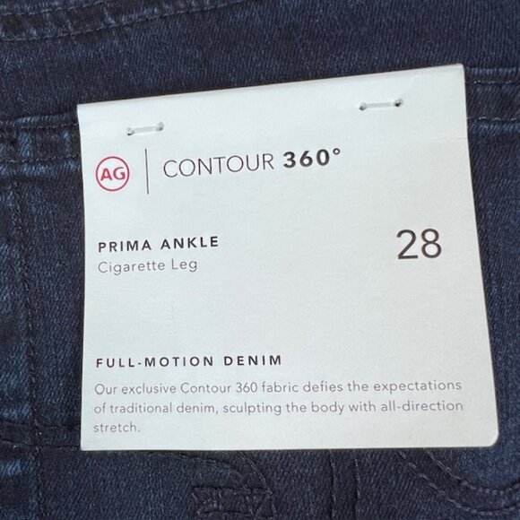 AG Prima Ankle Cigarette Leg Jeans Contour 360 Dark Wash Size 28 - Picture 4 of 9